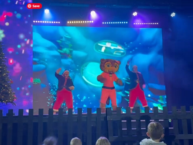 Christmas Elf costumes live on stage